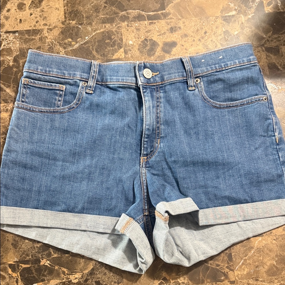 Express Light Blue Jean Shorts